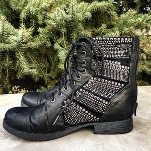 Pink & Pepper Rhinestone Cutout Boots